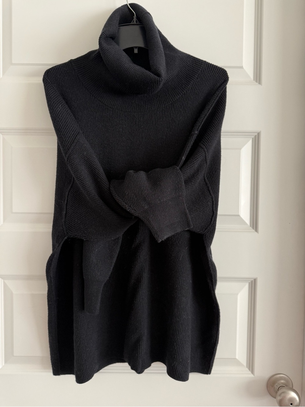 Free People Black Oversized Turtleneck Sweater XL